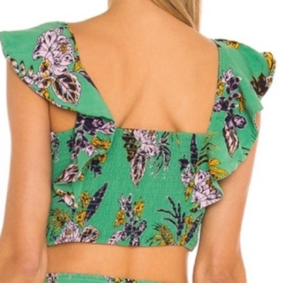 NWT Maaji Heaven Green Print Crop Top - Sz M - Picture 2 of 10